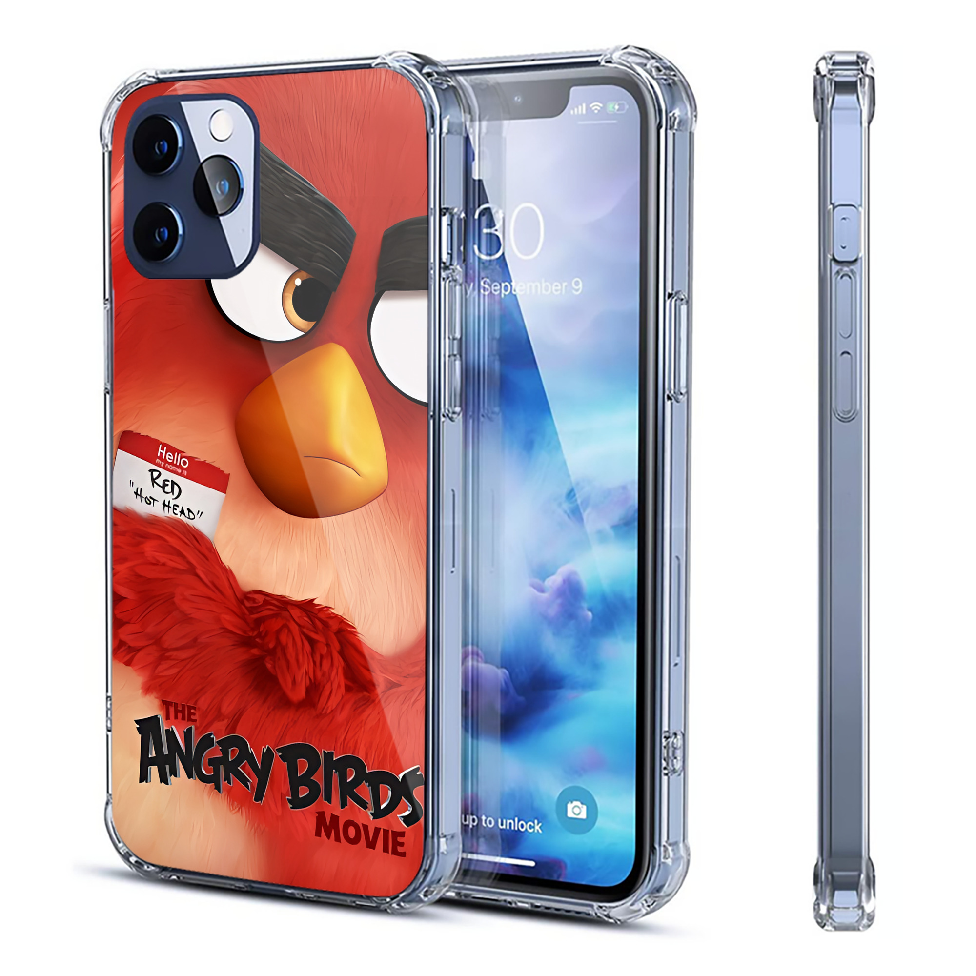 （画像用） Angry Birds アングリーバード 【iPhone 12シリーズ対応】透明スマホケース（クリアソフトケース）